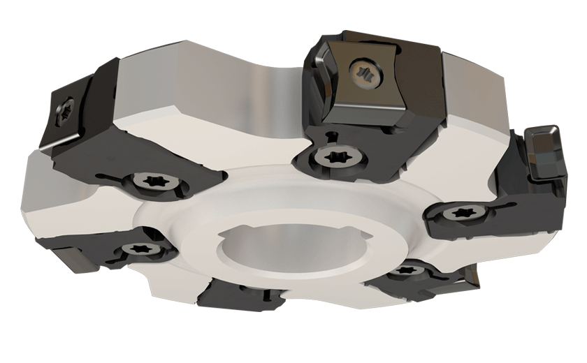 Full Slot, Disk Type Slotting Cutters with Cartridges Carrying Tangentially Mounted LN.. 1106.. Inserts