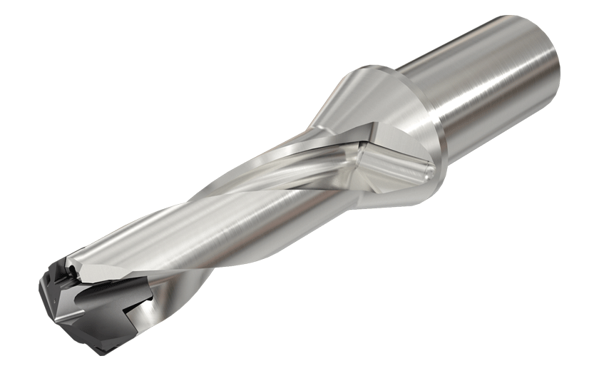 Indexable Head Drills with Coolant Holes and Cylindrical Shanks, Drilling Depth 3xD