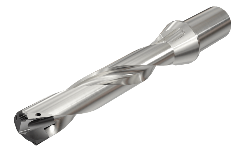 Indexable Head Drills with Coolant Holes and Cylindrical Shanks, Drilling Depth 5xD