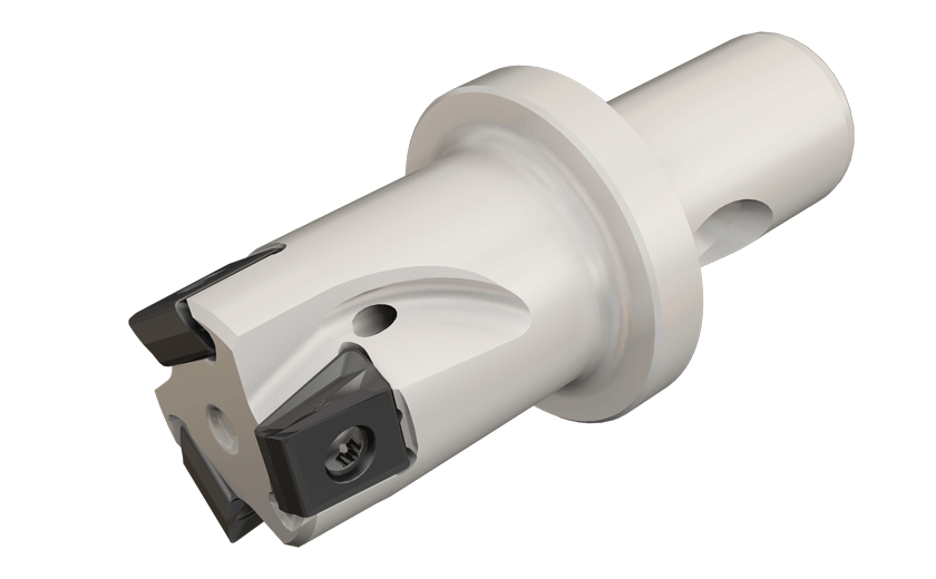 90° Endmills Carrying Tangentially Clamped Inserts with 4 Helical, .490