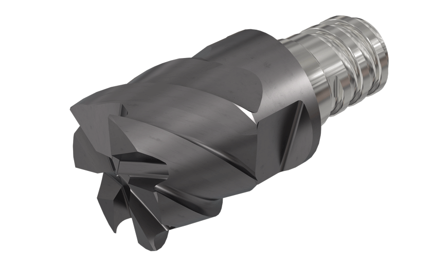 MULTI-MASTER 6,8,10 Flute, Interchangeable Solid Carbide, Endmill Heads with 50° Helix, for Machining Hardened Steel