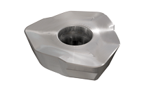 Chip Splitting Insert for High Feed Machining of up to 2.0 mm/Tooth at Shallow Depth of Cut