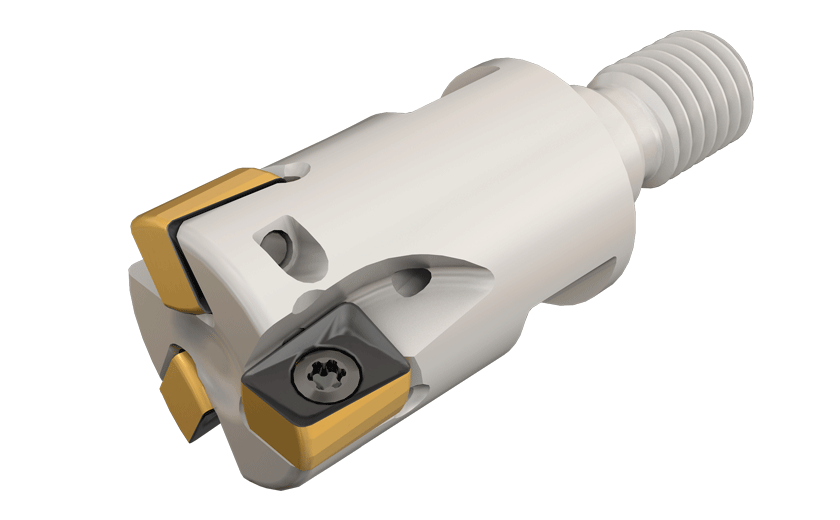 Frese a candela a 90° con attacco filettato FLEXFIT, che montano inserti rettangolari bilaterali H490 ANKX/ANCX 09…
