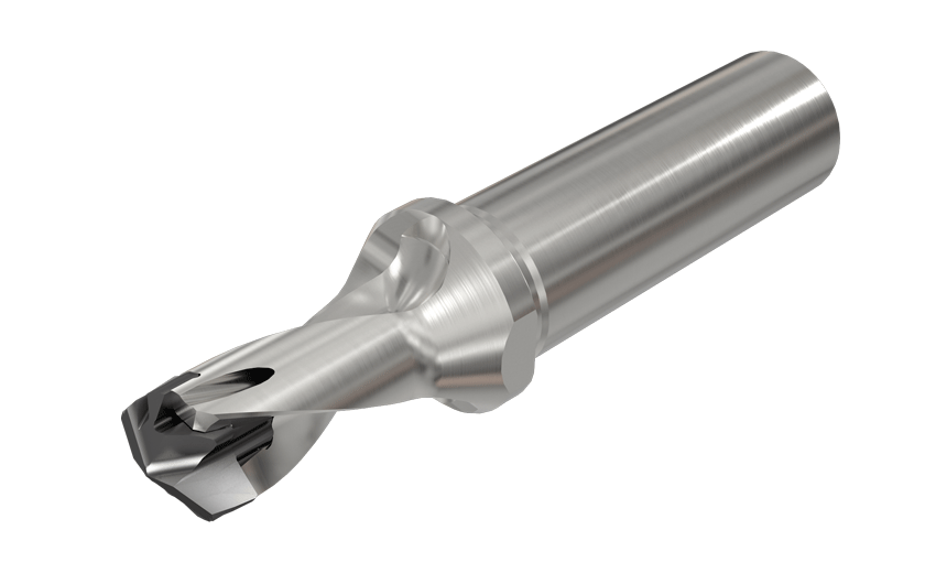 Indexable Head Drills with Coolant Holes and Cylindrical Shanks, Drilling Depth 1.5xD