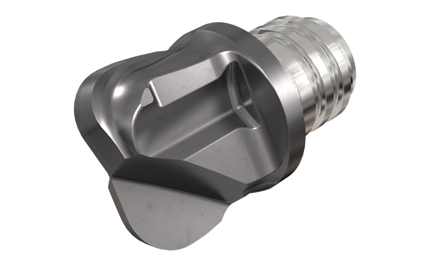 2 Flute, Toroidal, Solid Carbide Milling Heads with a Side Tangential Wiper