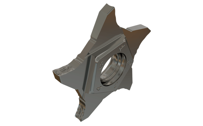 Insert with 5 Cutting Edges, for Grooving and Parting of Tubes, Small and Thin-Walled Parts