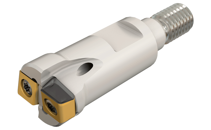 Side Plungers with FLEXFIT Threaded Connection Using Tangentially Clamped Inserts with 4 Cutting Edges