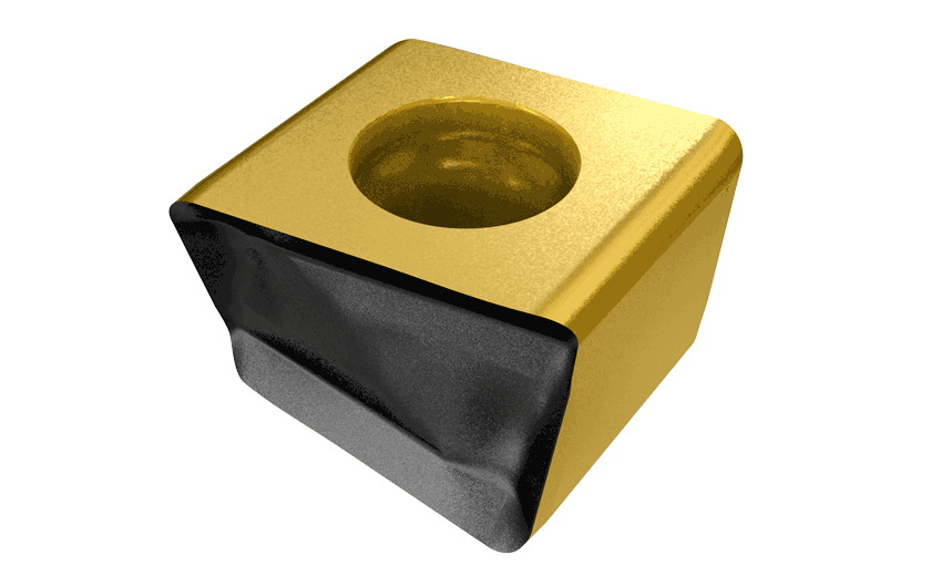 Tangentially Clamped Insert with 4 Cutting Edges, for Plungers