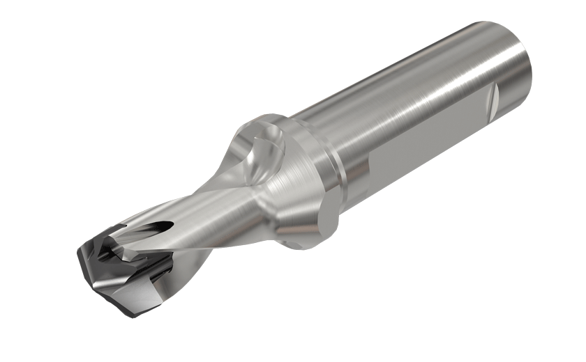 Indexable Head Drills with Coolant Holes and Weldon Shanks, Drilling Depth 1.5xD