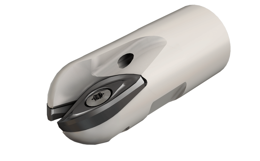 Ball Nose Milling Heads with TS Threaded Adaptation Carrying Tangent Straight Edge Inserts for Semi-Finish Profiling