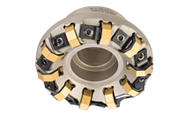 45° Extra Fine Pitch Face Mills with Wedge Clamped Inserts, Carrying Square or Octagonal Inserts with 8/16 Cutting Edges