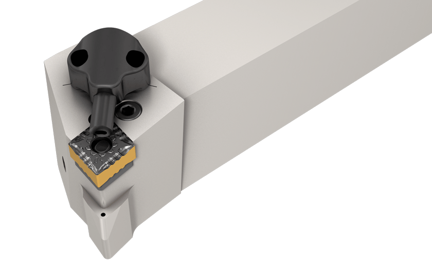 Lever Lock Toolholders for 80° Negative Rhombic Inserts with Channels for High Pressure Coolant