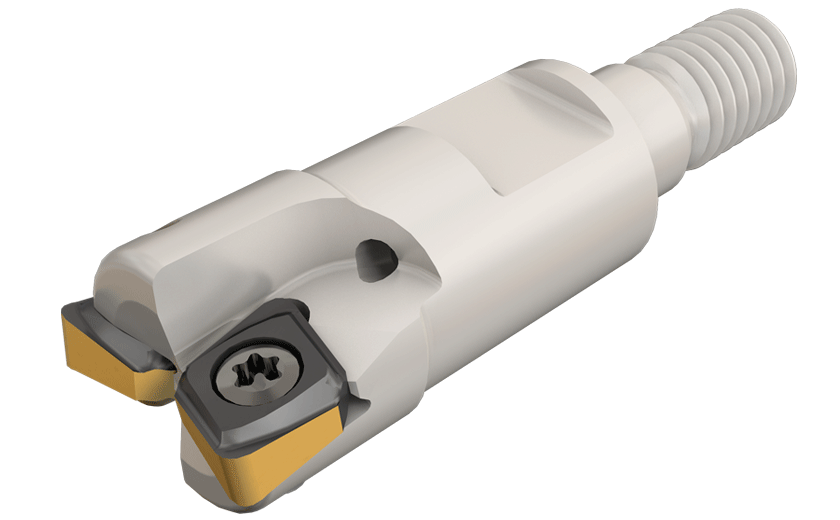 Frese a 90° con attacco filettato FLEXFIT. Montano inserti CNHT 0703 toroidali