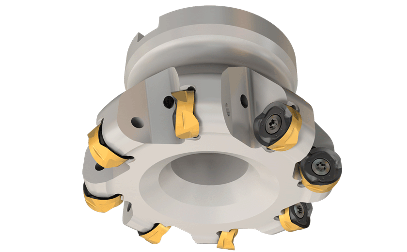 Face Mills Carrying Double-Sided Inserts with Six .236