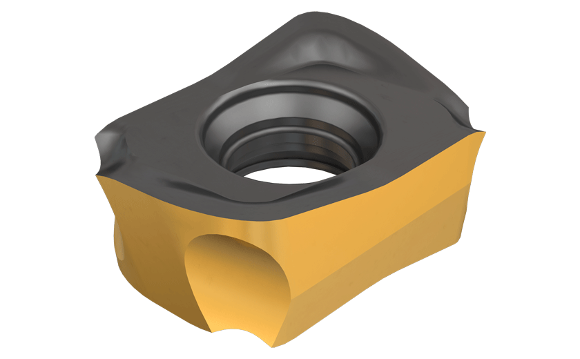 Double-Sided Rectangular Inserts with 4 Helical Cutting Edges, for Very High Feed Milling at Small Depth of Cut