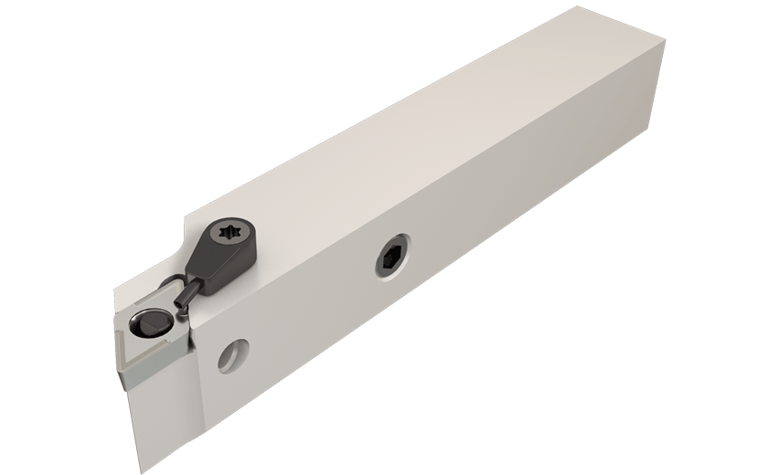 Utensili con fissaggio a leva e fori per la refrigerazione interna ad alta pressione per inserti rombici positivi a 55° per macchine automatiche