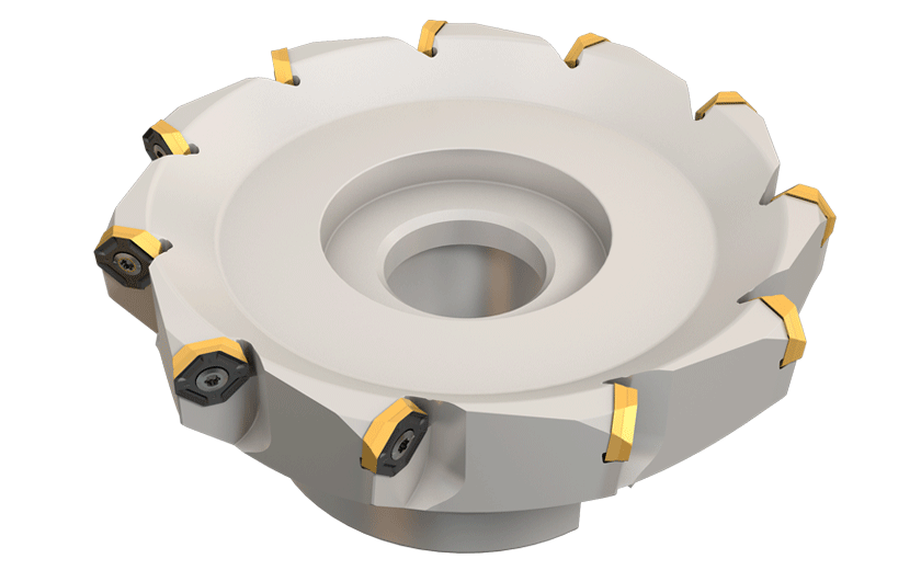 Face Mills, Carrying Square Inserts with 8 Cutting Edges