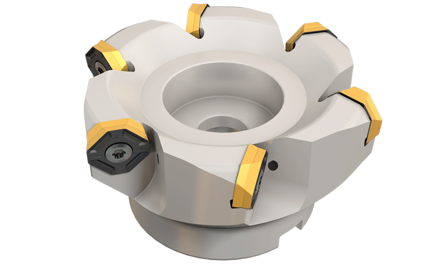 Face Mills, Carrying Square Inserts with 8 Cutting Edges