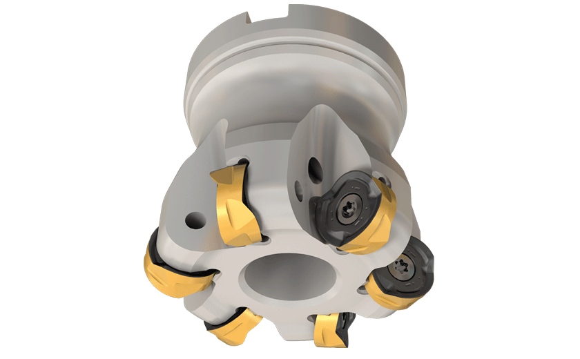 Face Mills Carrying Double-Sided Inserts with Six .250