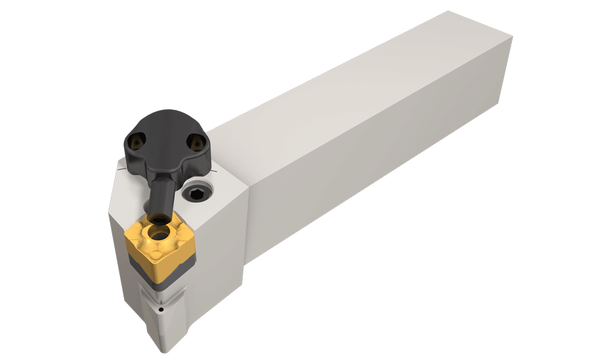 Lever Lock Toolholders for CNMX-HT/MW HELITURNLD 80° Rhombic Inserts with Channels for High Pressure Coolant