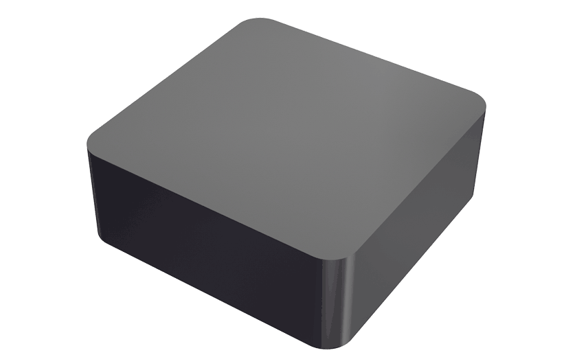 Square Double-Sided Ceramic Inserts with Flat Rake for Cast Iron, Hardened Steel and Super Alloys