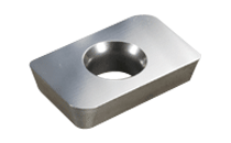 HELIMILL flat rake inserts with a variety of corner radii, used for profiling and for specific corner dimensions.