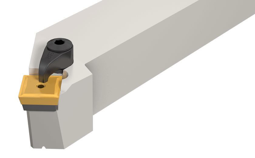 Clamp lock holders for 11° clearance square inserts. Used for longitudinal and face turning.