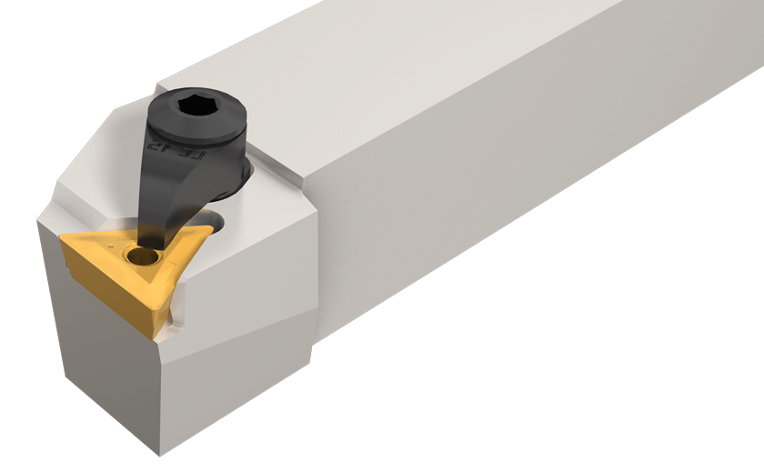 Clamp Lock Toolholders for Face Turning, Carrying 11° Clearance Triangular Inserts