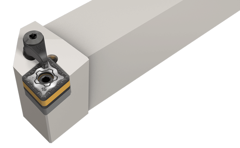 Pin and Clamp Toolholders for 80° Negative Rhombic Inserts