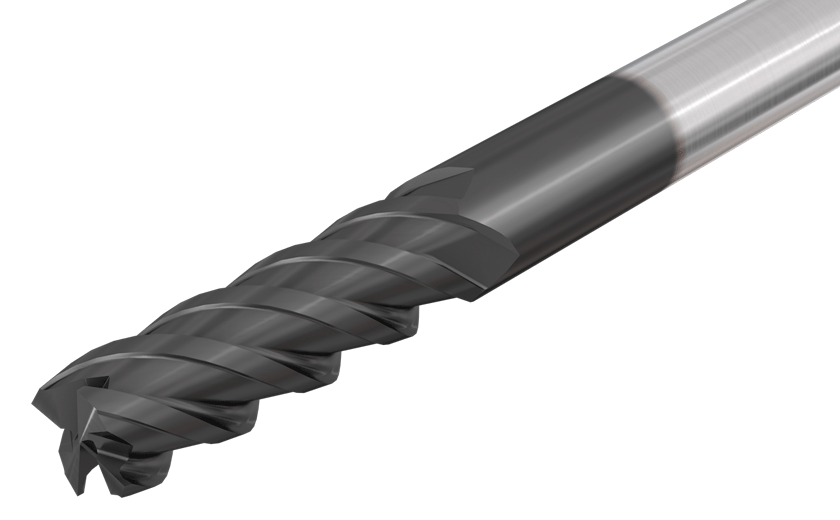 4 Flute, 45° Helix, Medium Length, Solid Carbide Endmills