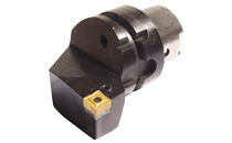 HSK holder for longitudinal turning with QNMG inserts.