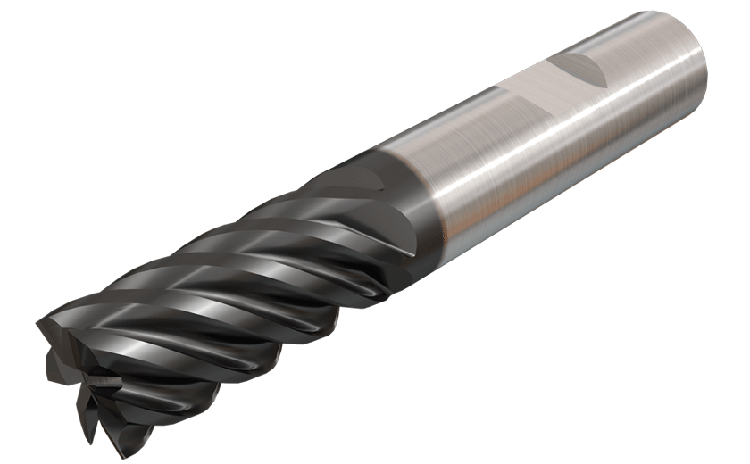 Solid Carbide Endmills, 6 Flute, 45° Helix, Medium Length