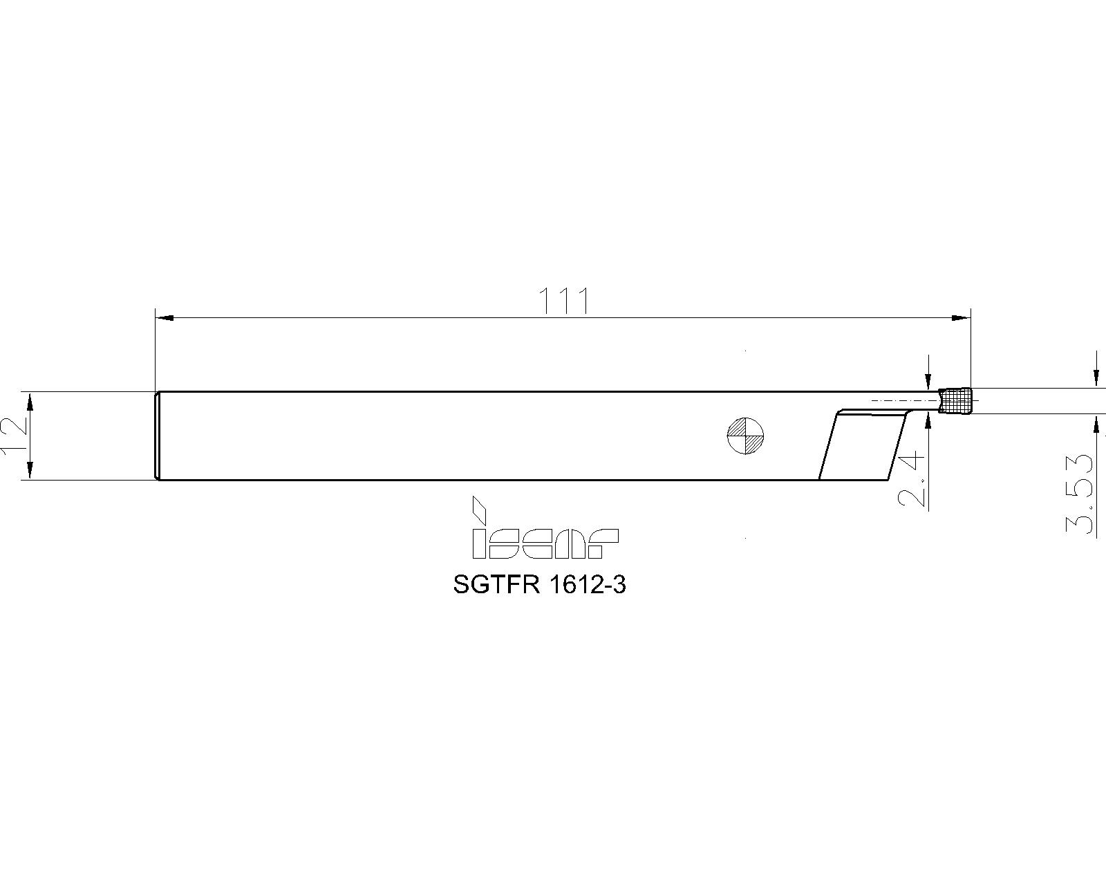 ISCAR Cutting Tools - Metal Working Tools - SGTFR/L : 2300846 - SGTFR 1612-3
