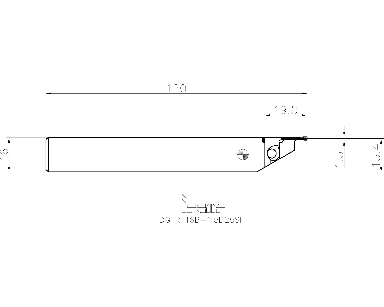 DG突/ホルダ　W　イスカル/ISCAR　Holder-　DGTR16B1.5D25SH(6220134)　Street