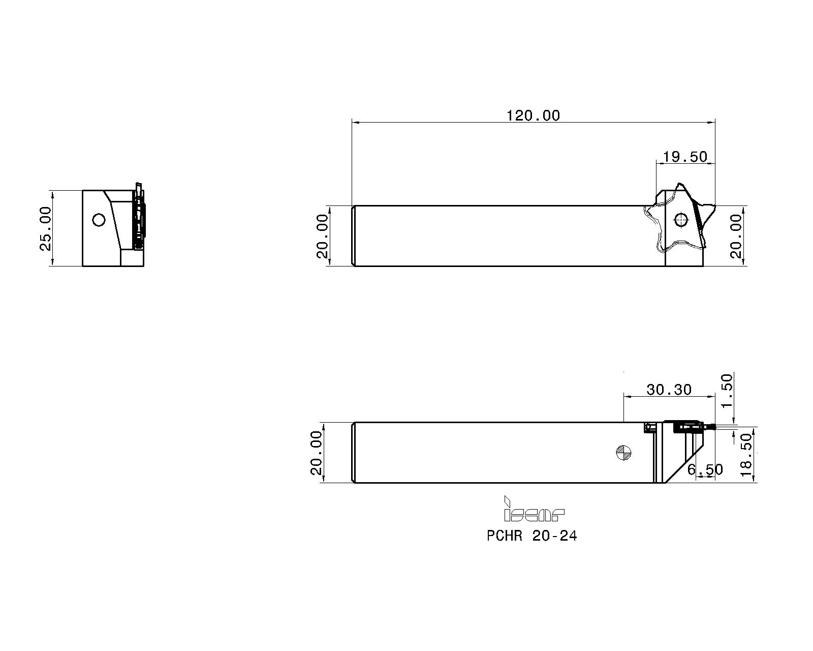 ISCAR Cutting Tools - Metal Working Tools - PCHR/L-24 : 2301624