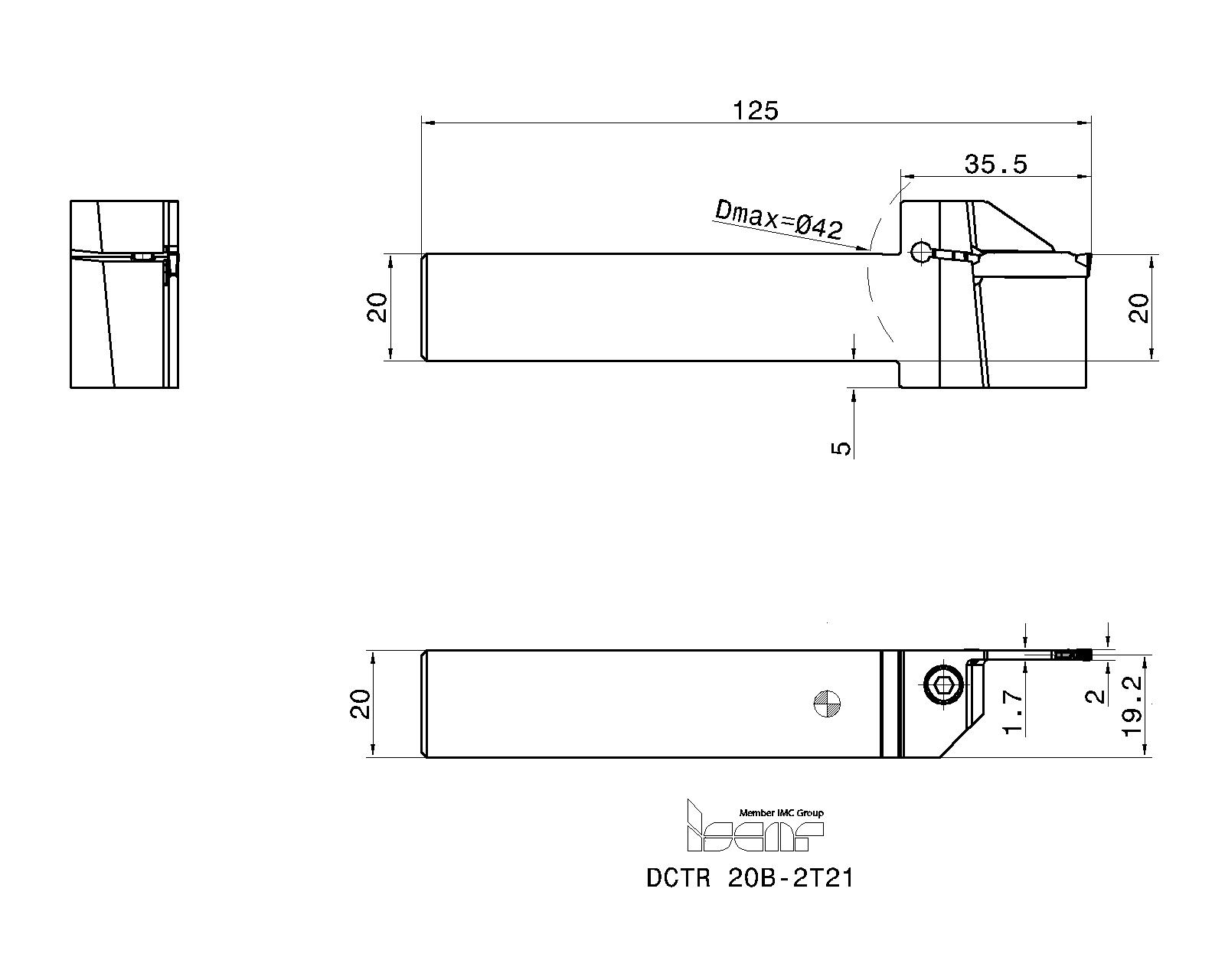 ISCAR Cutting Tools - Metal Working Tools - DCTR/L-B-D : 2302621 