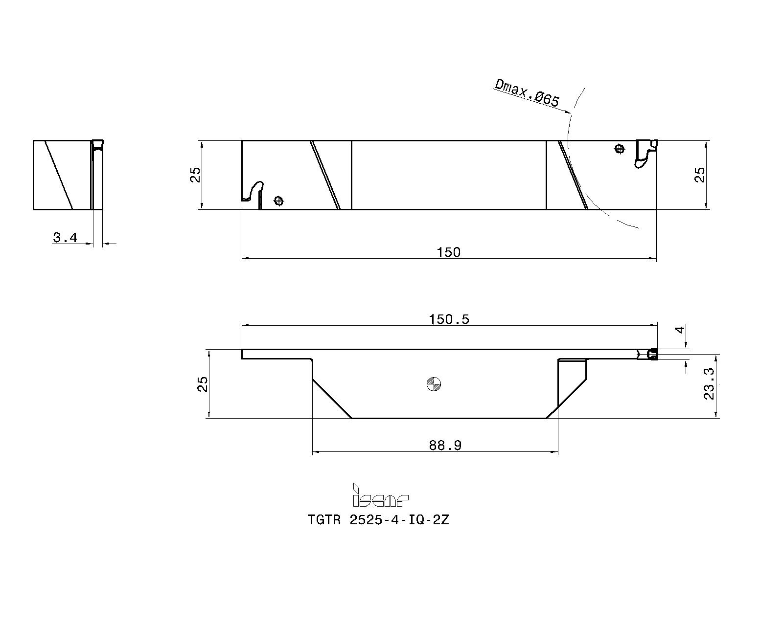 ISCAR Cutting Tools - Metal Working Tools - TGTR/L-IQ-2Z : 2302879 