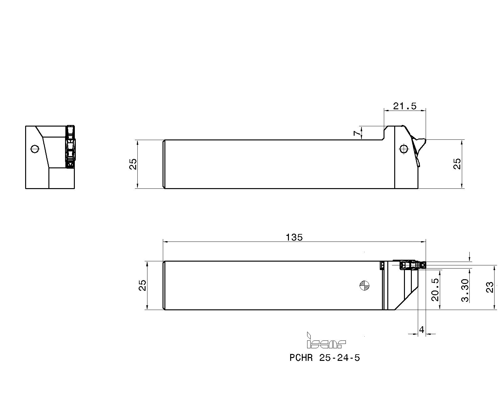 ISCAR Cutting Tools - Metal Working Tools - PCHR/L-24 : 2302955