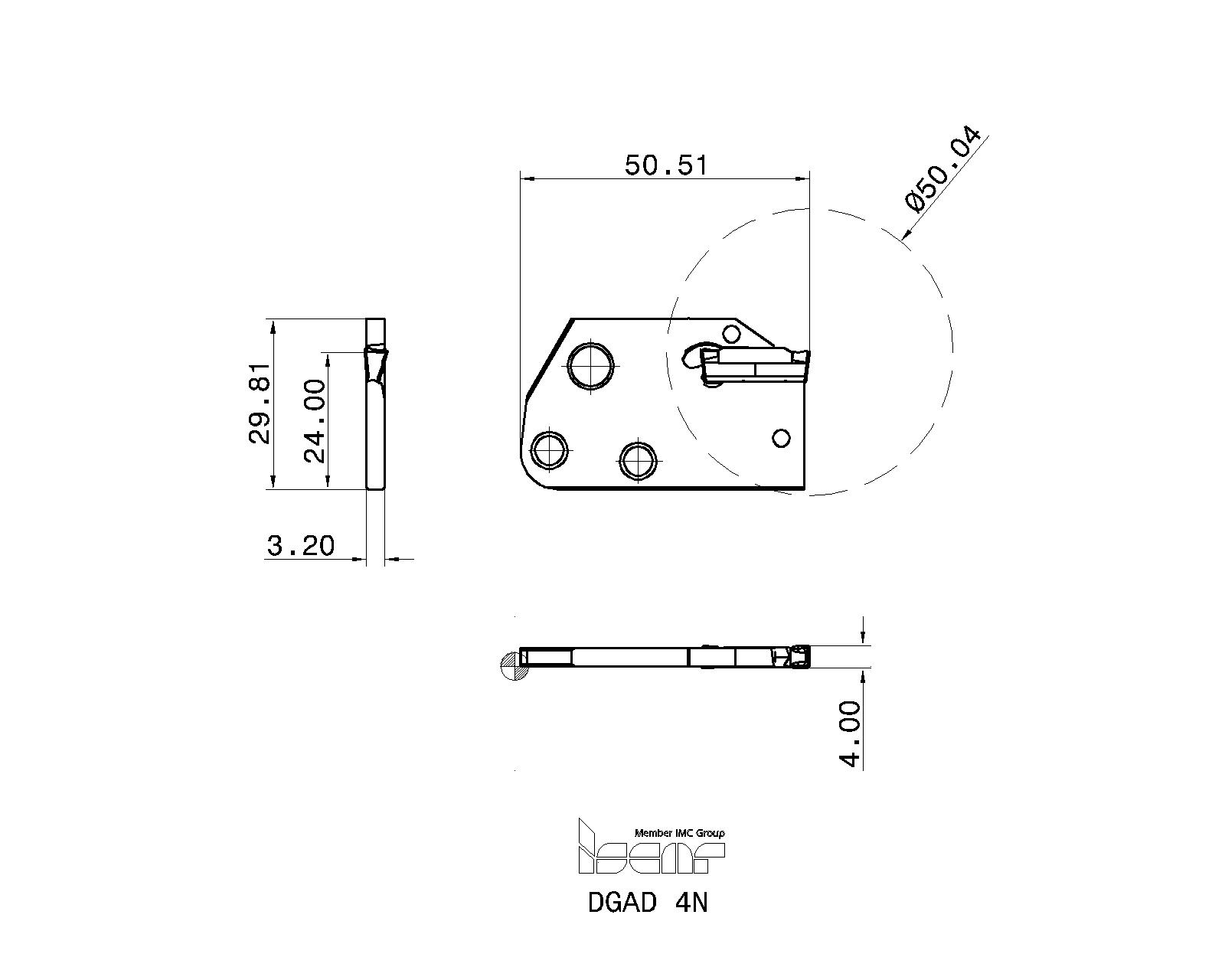 ISCAR Cutting Tools - Metal Working Tools - DGAD/HGAD : 2395846 - DGAD 4N