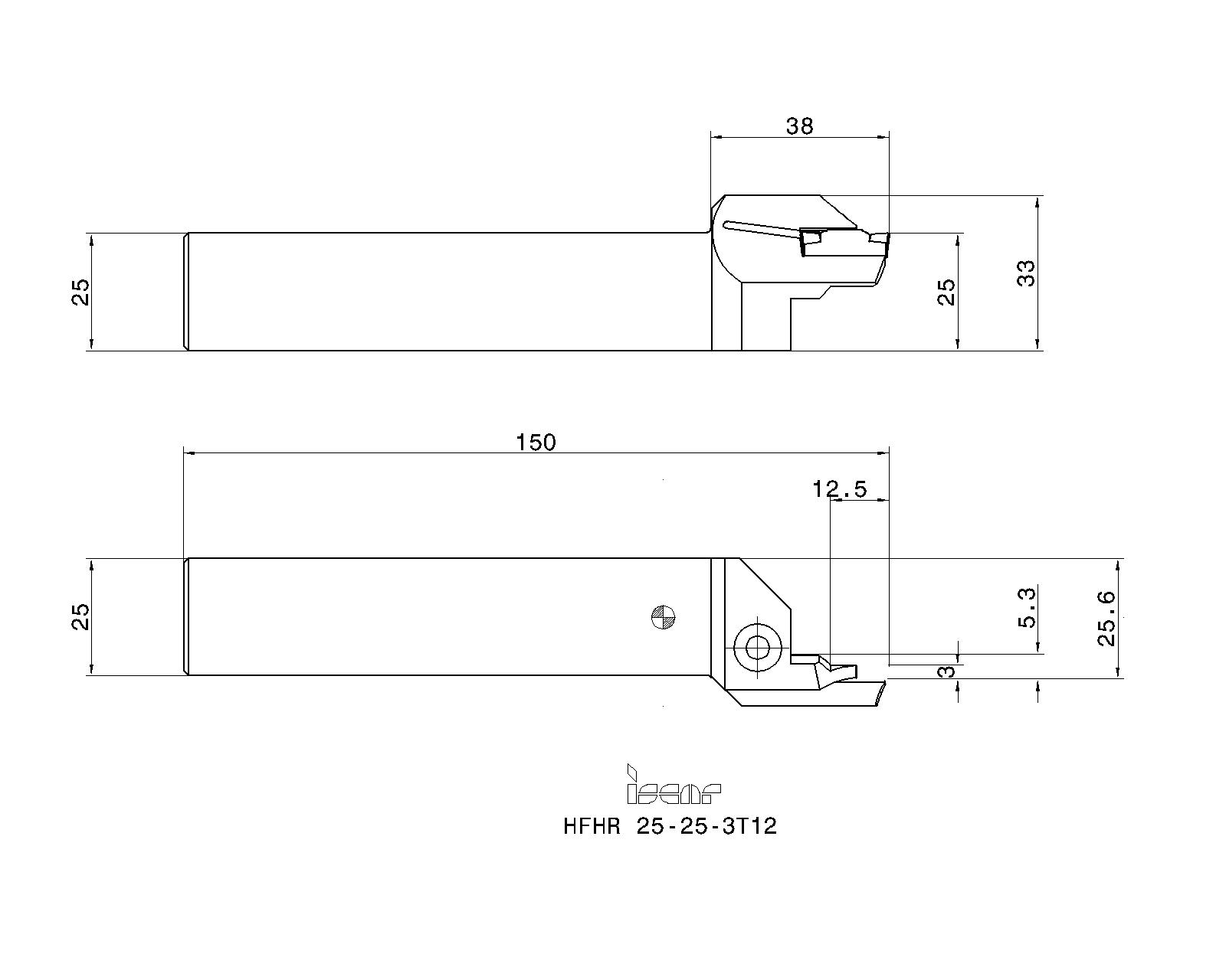 ISCAR Cutting Tools - Metal Working Tools - HFHR/L-3T : 2500013