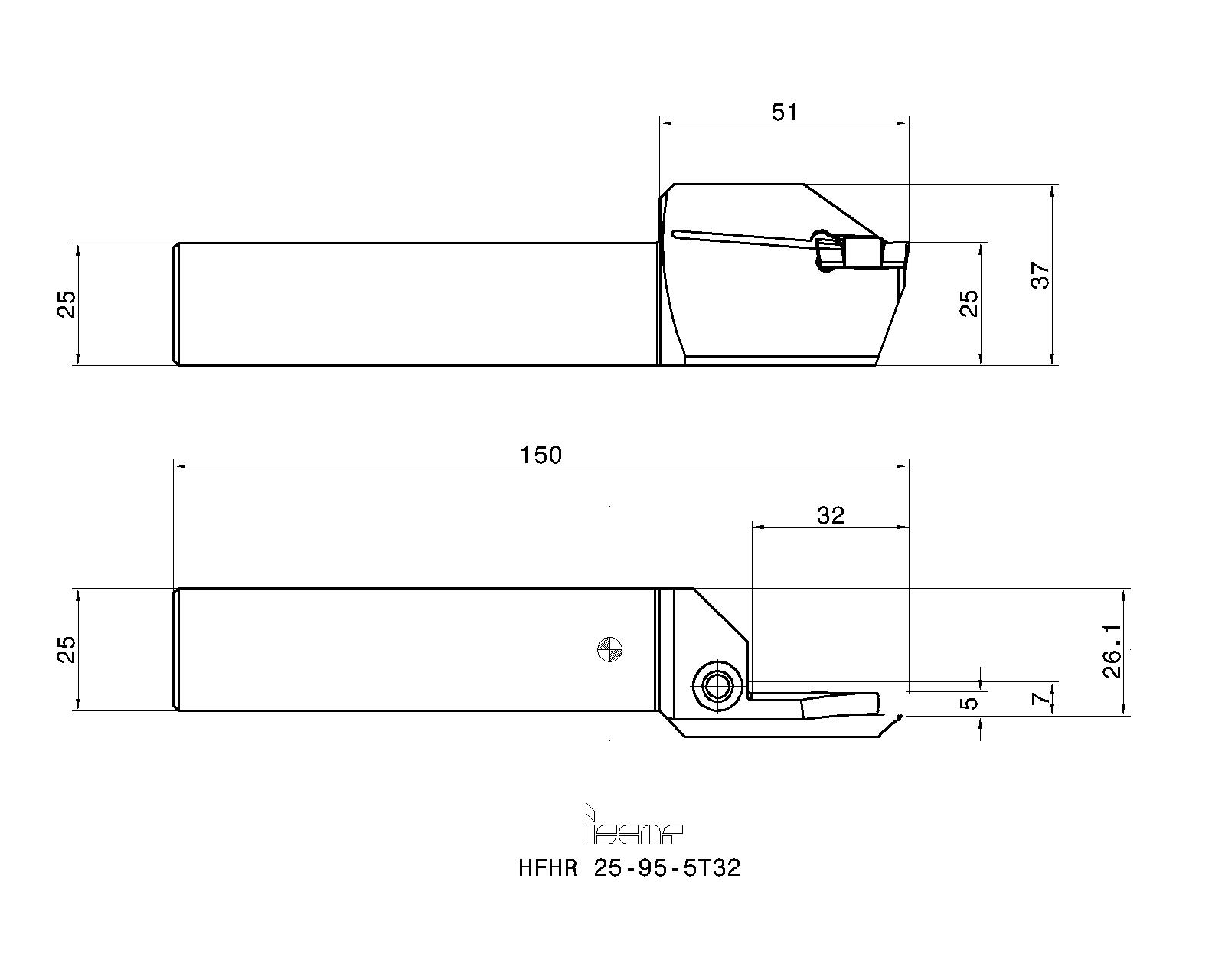 ISCAR Cutting Tools - Metal Working Tools - HFHR/L-5T : 2500063 