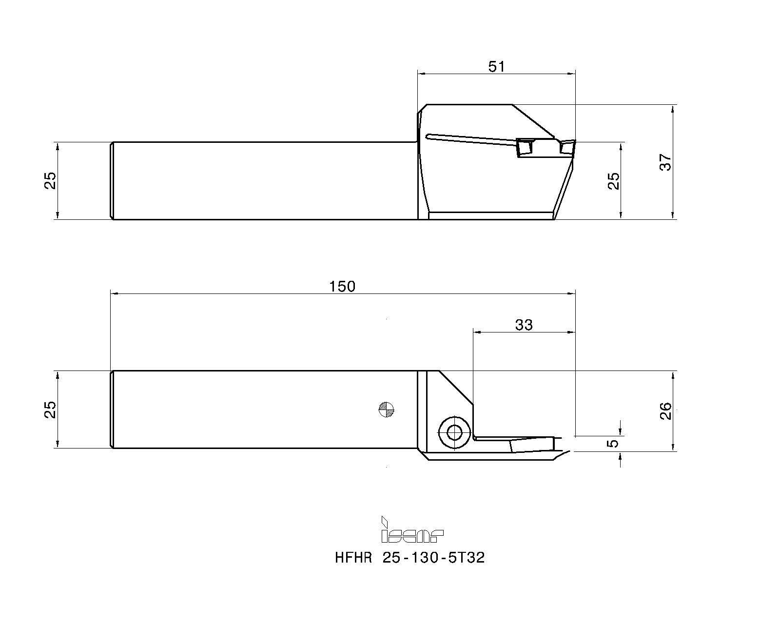 ISCAR Cutting Tools - Metal Working Tools - HFHR/L-5T : 2500065
