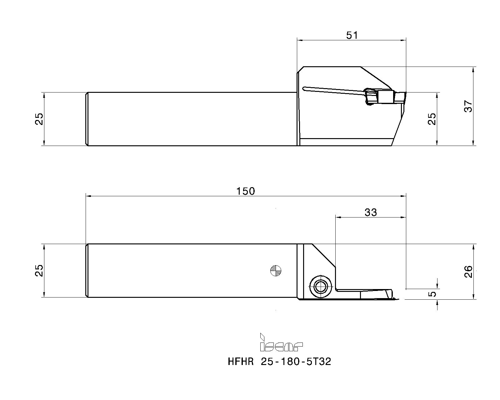 ISCAR Cutting Tools - Metal Working Tools - HFHR/L-5T : 2500067 