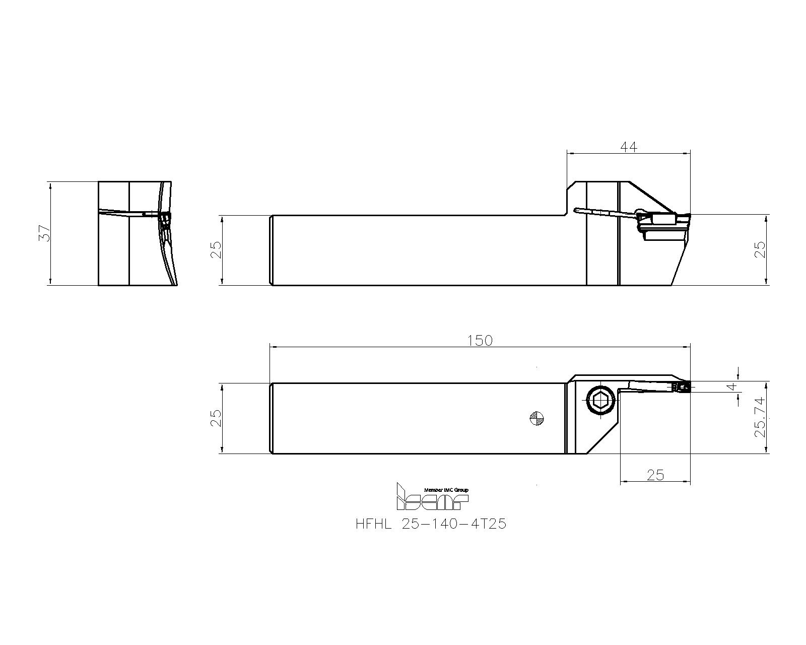 ISCAR Cutting Tools - Metal Working Tools - HFHR/L-4T : 2500192 