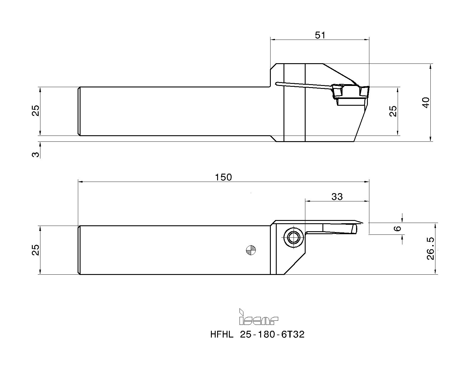ISCAR Cutting Tools - Metal Working Tools - HFHR/L-6T : 2500291