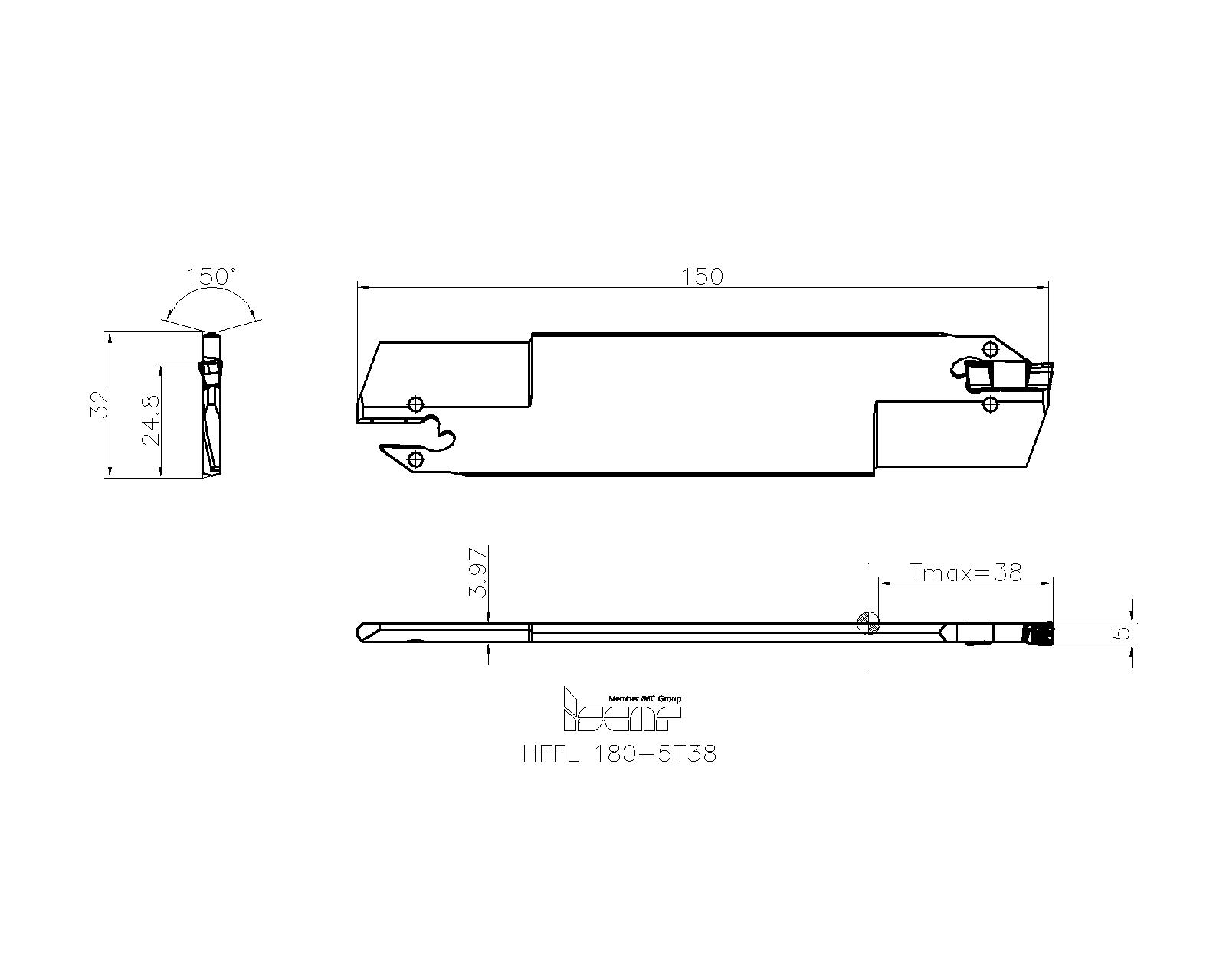 ISCAR Cutting Tools - Metal Working Tools - HFFR/L-T : 2500355
