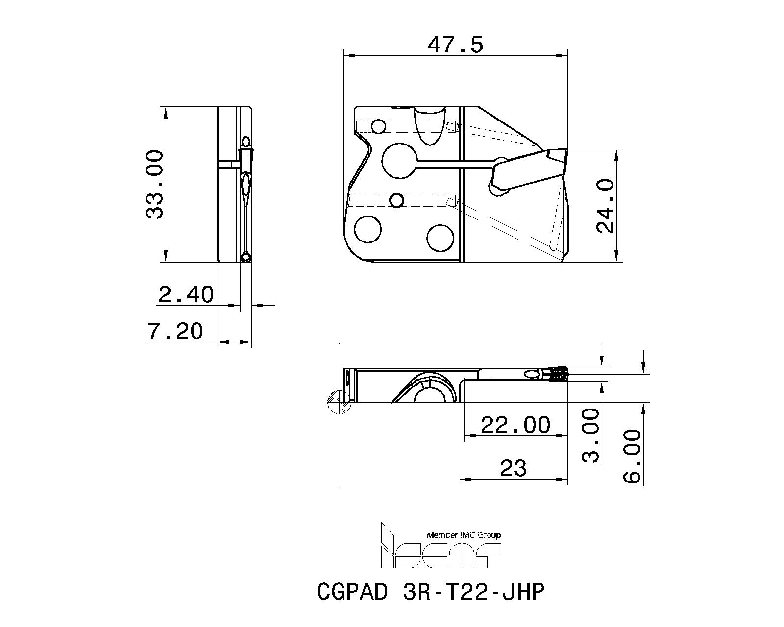 ISCAR Cutting Tools - Metal Working Tools - CGPAD-JHP : 2801850