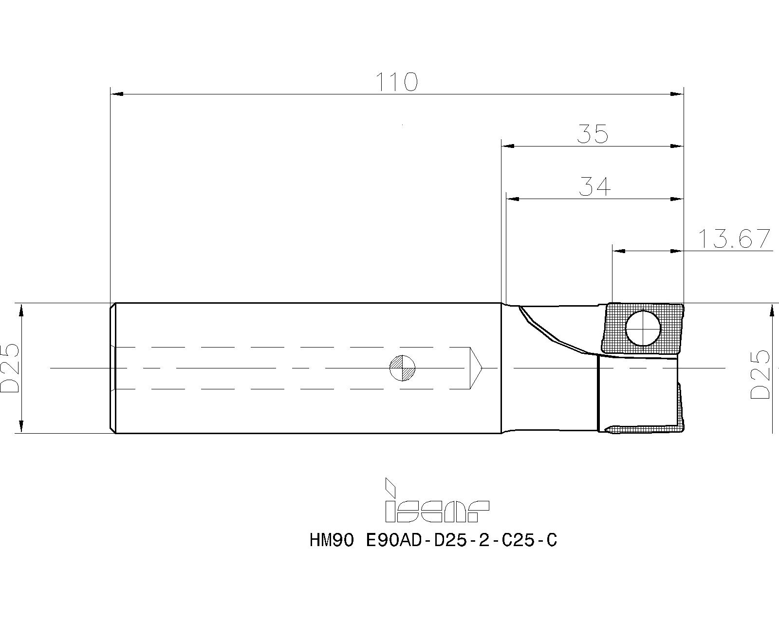 ISCAR Cutting Tools - Metal Working Tools - HM90 E90AD-15