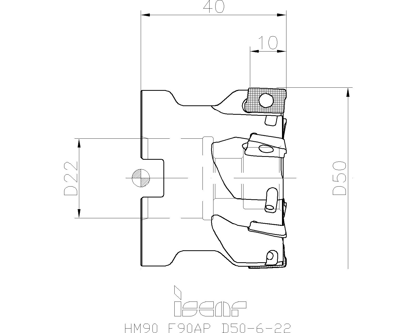 ISCAR Cutting Tools - Metal Working Tools - HM90 F90AP-10