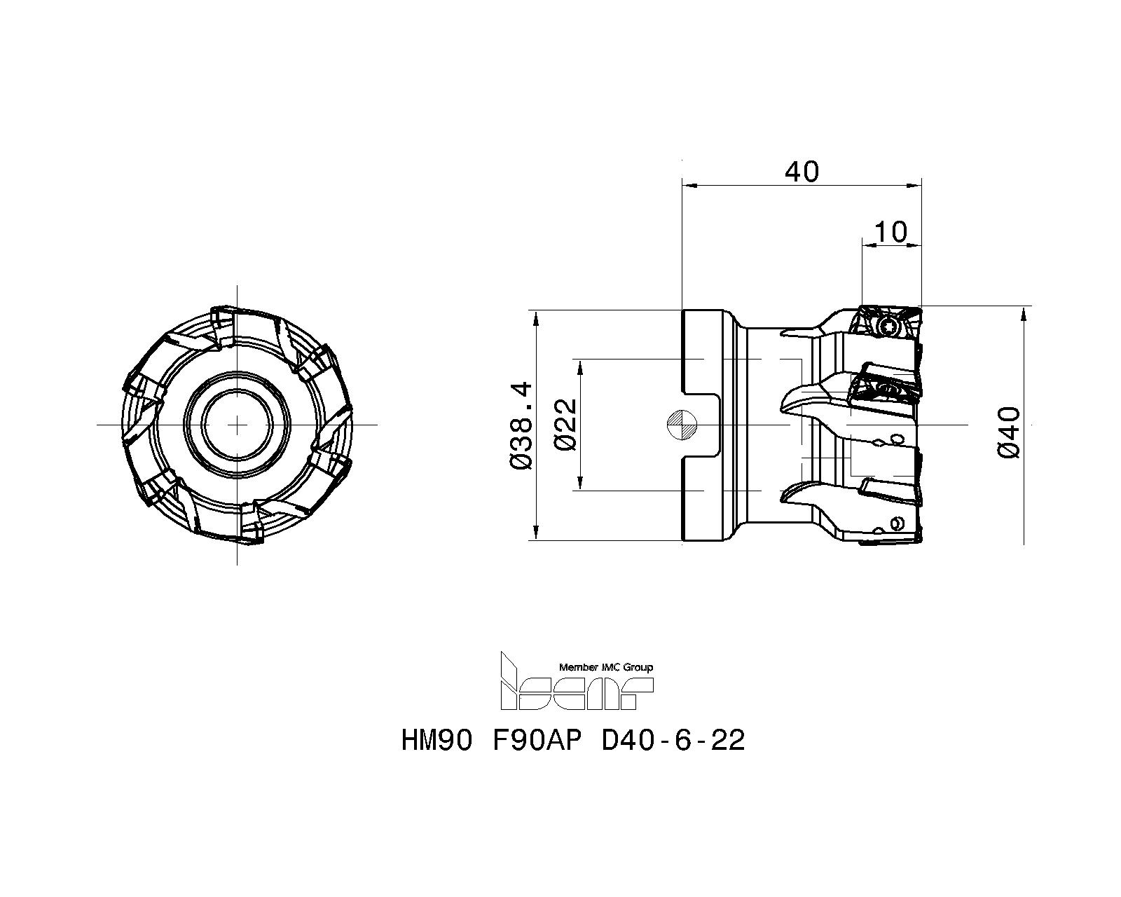 ISCAR Cutting Tools - Metal Working Tools - HM90 F90AP-10
